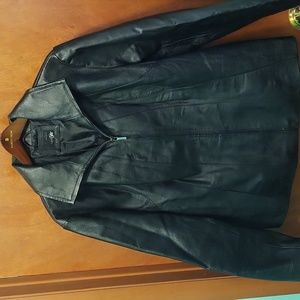 East 5th Ave Leather Bomber Jacket